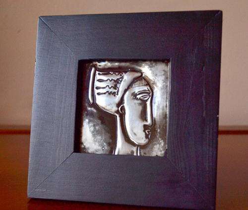 Framed Pewter Art