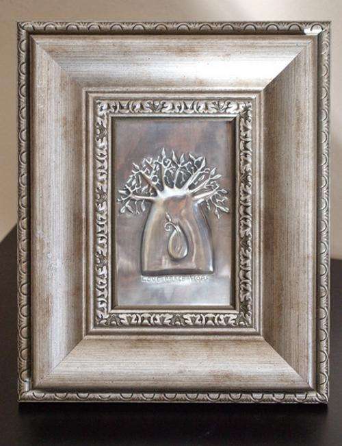 Stunning Framed Pewter Art