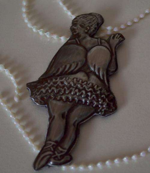 Ballerina Angel Pewter Fridge Magnet