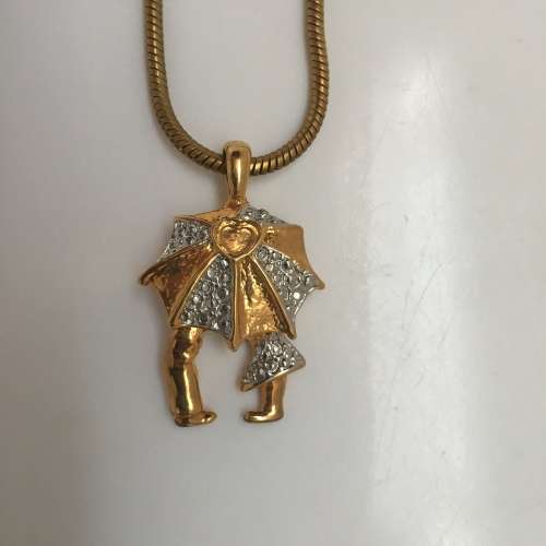 Cute Kissing Under the Umbrella Pendant on a chain