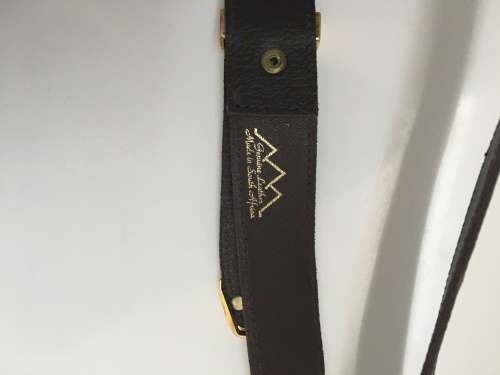 Beautiful Brown leather belt with gold detailing - 80cm