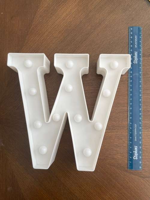 Light up letter W