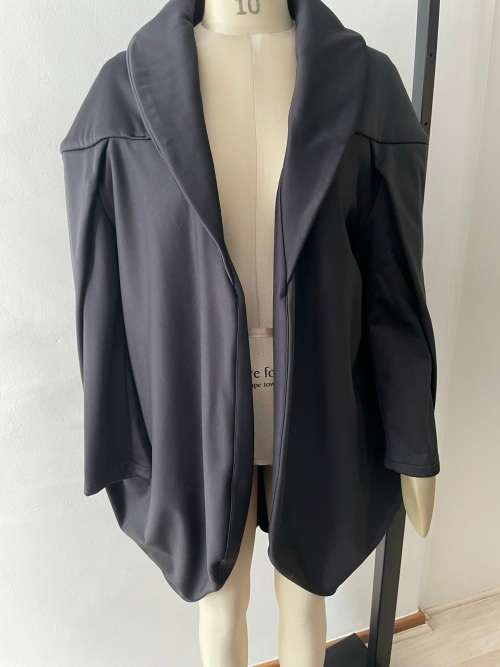 Black soft shell cocoon coat - size 10