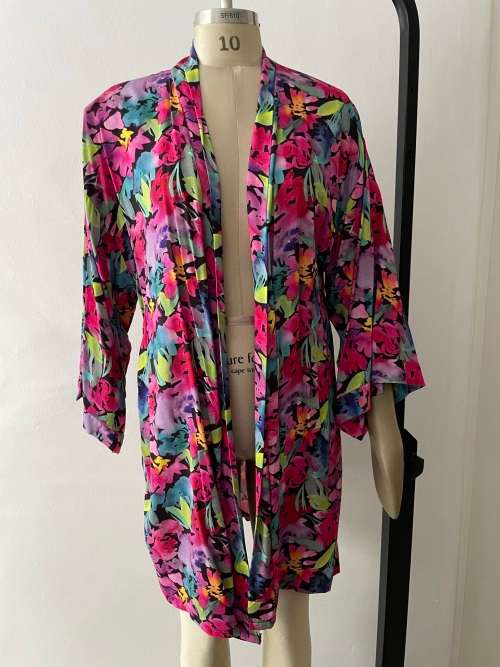 Multicoloured print kimono  - size 10