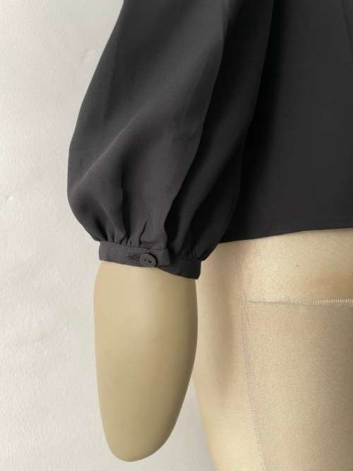 Lace inset blouse - Black - size 10
