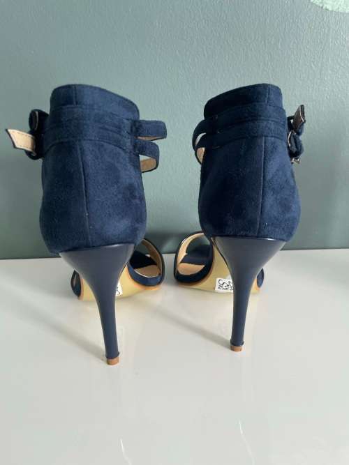Navy blue strappy stilettosu- size 7