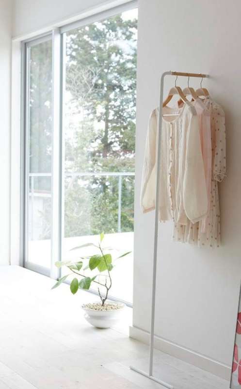 Yamazaki leaning clothing Tower slim rail - white