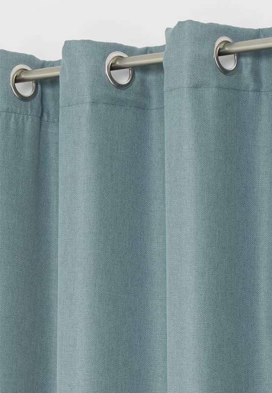 Set of 2 Metro self-lined eyelet curtain - duck egg Size: 225 W x 225 L