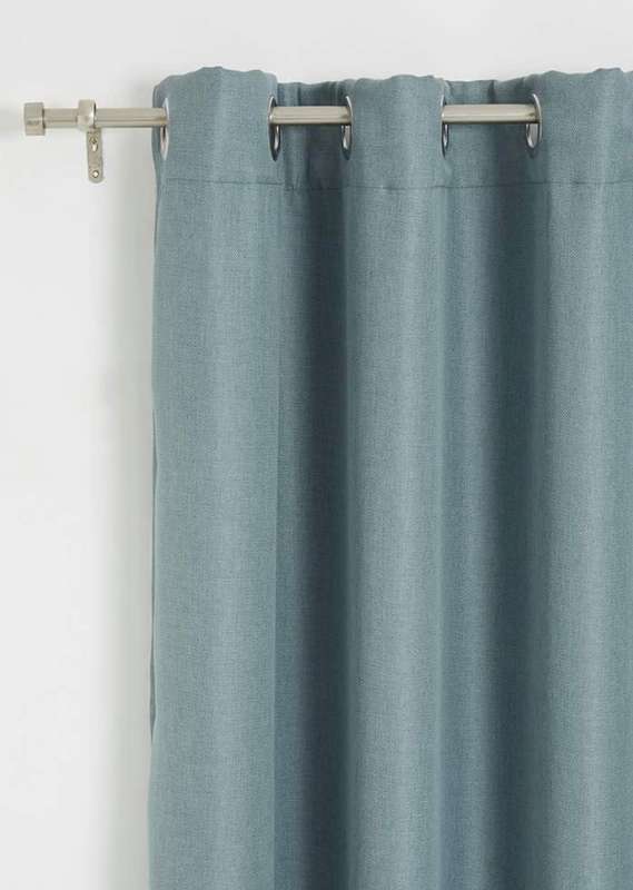 Set of 2 Metro self-lined eyelet curtain - duck egg Size: 225 W x 225 L