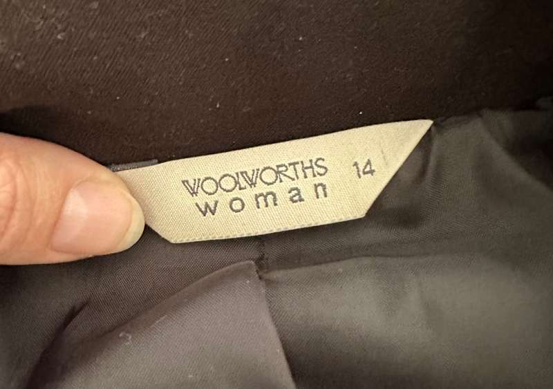 Ladies Woolworths Black coat Size 14