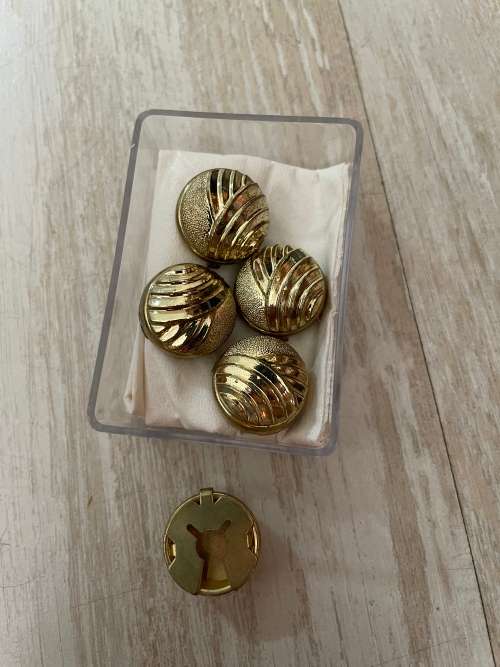 VERY UNIQUE vintage button covers - gold look