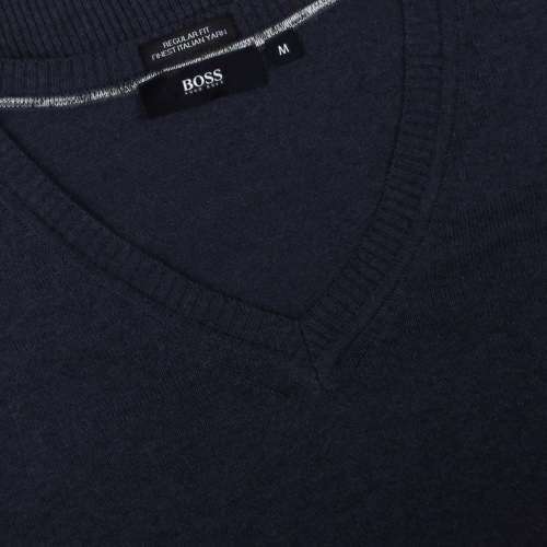 HUGO BOSS: Black Label Men's Navy Baram-L Jumper