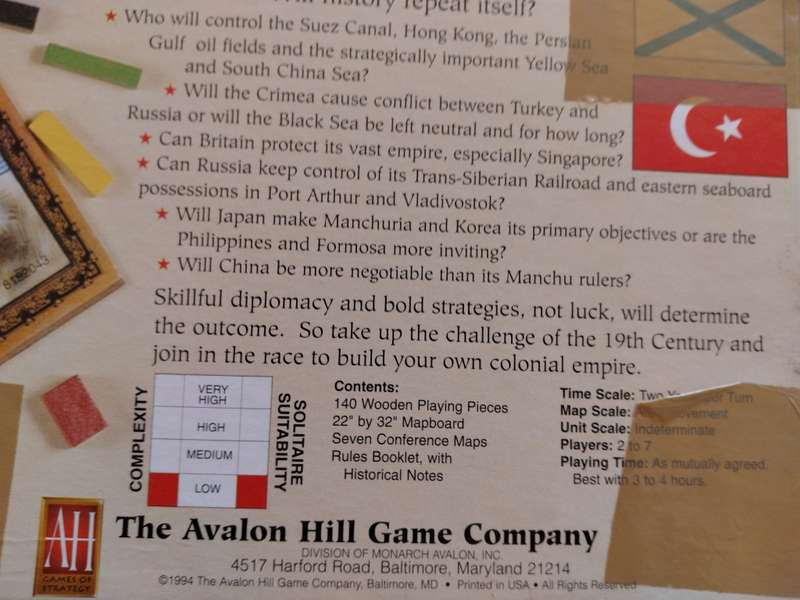 Colonial Diplomacy board game