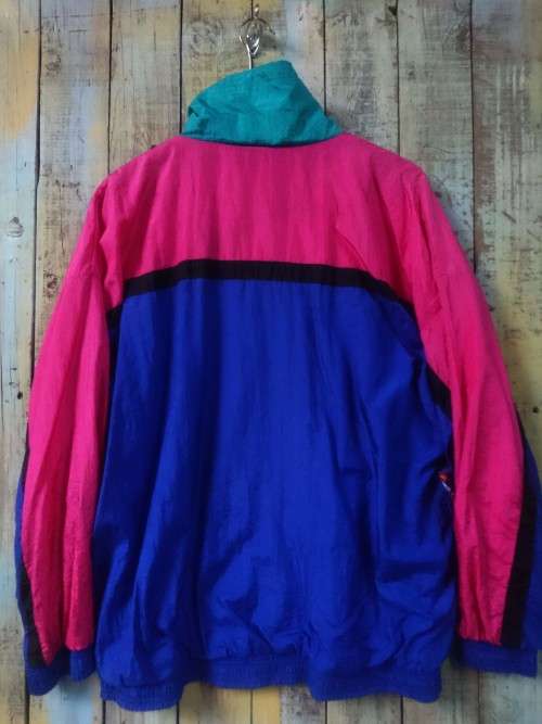 90's Color block jacket 1