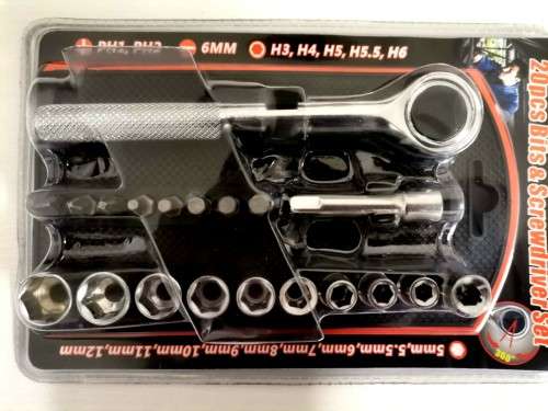 20PC SCREWDRIVER AND BIT SET