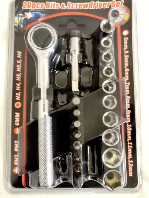 20PC SCREWDRIVER AND BIT SET