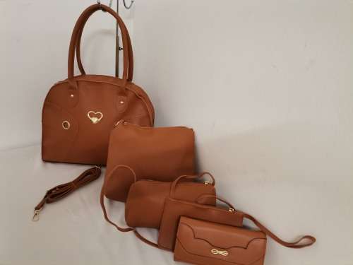 ***NEW STUNNING 5PC HANDBAG SET*** {BROWN}