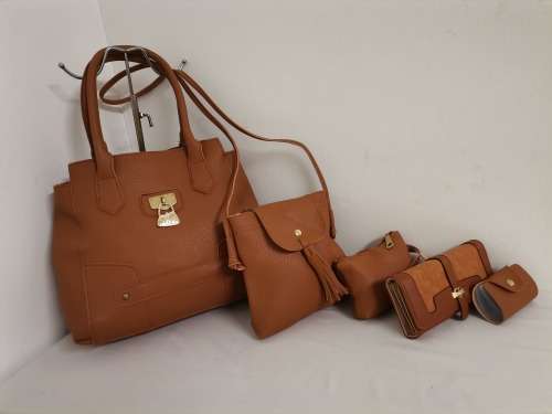 ***NEW STUNNING 5PC HANDBAG SET*** BROWN