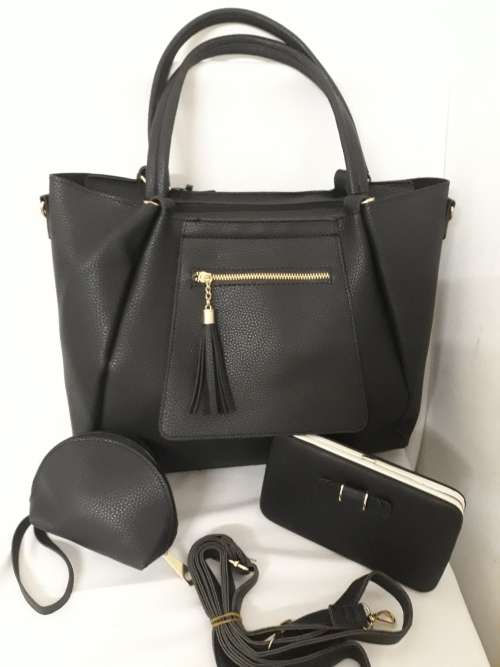 stunning black 3 piece bag set
