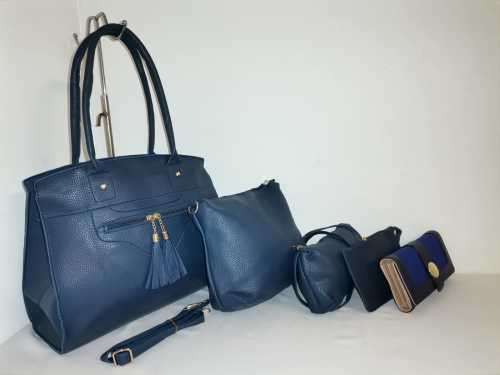 STUNNING NEW HANDBAGS 5 PIECES BLUE