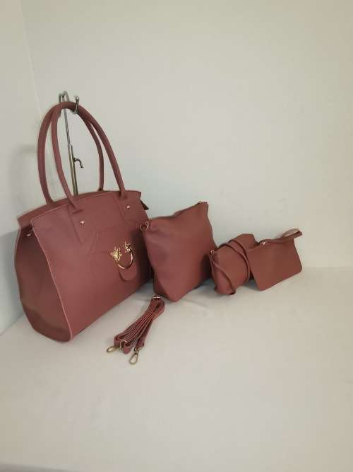 Ladies stunning 4pc handbags pink