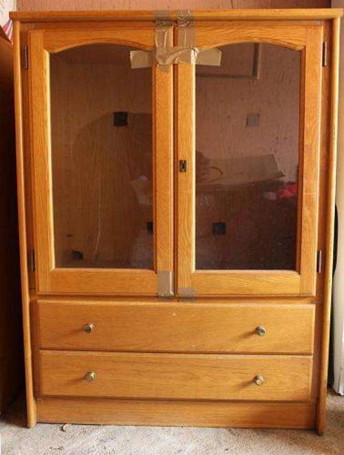 3PCE OAK FINISH ENTERTAINMENT \ WALL UNITS *** BARGAIN
