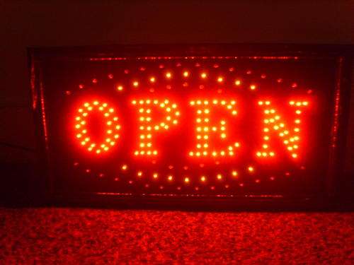 LED "OPEN" Sign - with flashing lights