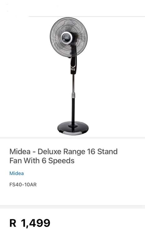 ***Midea Deluxe 16` Stand Fan with 6 Speeds and remote control*** - New