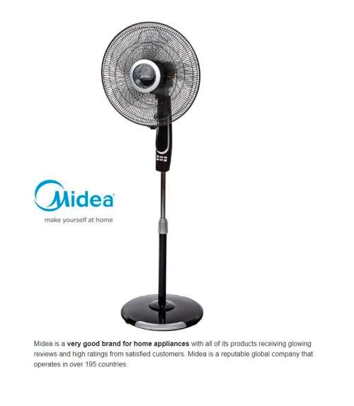 ***Midea Deluxe 16` Stand Fan with 6 Speeds and remote control*** - New
