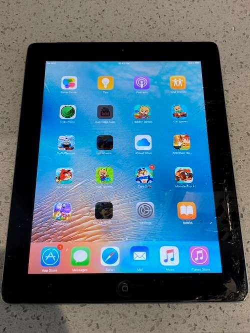 *** Apple iPad 2 Wifi + Cell 32gig*** works but screen damaged