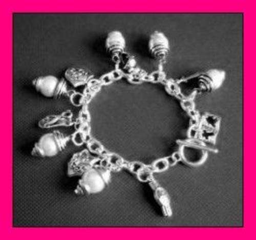 ARMOR OF GOD CHARM BRACELET WITH PEARLS