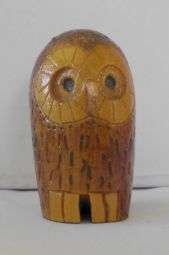 SMALL WOODEN  OWL
