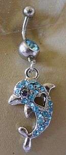 PRETTY BLUE DOLPHIN BELLYRING