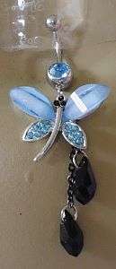 PRETTY BLUE BUTTERFLY BELLYRING