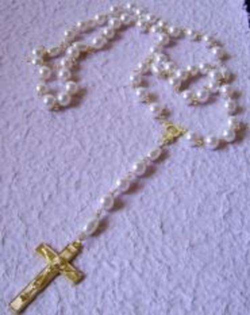 Glass Pearl Catholic Rosary