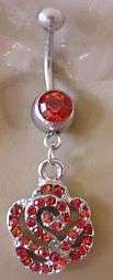 PRETTY RED ROSE BELLYRING