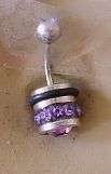 STUNNING MAUVE DIAMANTE BELLYRING