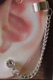STUD WITH CUFF AND CHAIN