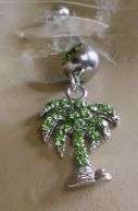 PRETTY PALM TREE  BELLYRING