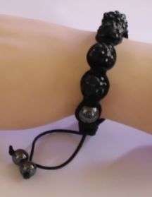BLACK SHAMBALLA  BRACELET