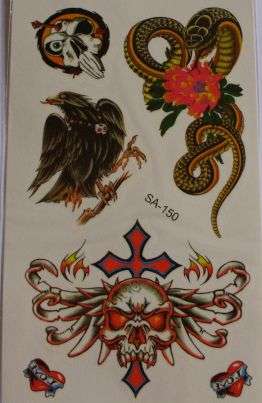 Double Dragon Temporary Tattoo