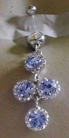 PRETTY BLUE BLING   BELLYRING