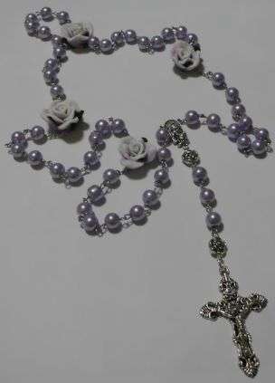 Mauve Catholic Rosary