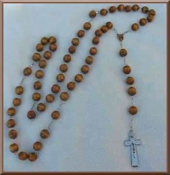 Catholic Rosary - Large Wooden Beads