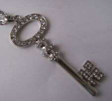 BLING LARGE KEY ON KEYCHAIN