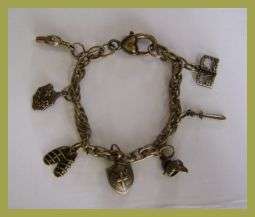 ANTIQUE BRASS - ARMOR OF GOD CHARM BRACELET