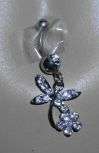 PRETTY DRAGONFLY & FLOWER BELLYRING
