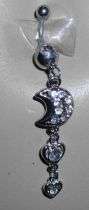 PRETTY  MOON & HEARTS  BELLYRING