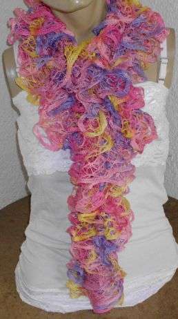 TWISTY MULTI COLOUR  HAND KNITTED SCARF