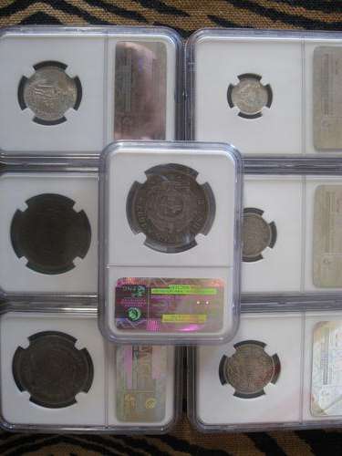 PRICE REDUCED*AMAZING OFFER* GRADED COINS LOT ZAR + UNION CV = R17000 (INCLUDES RARE 1893 HALFCROWN)